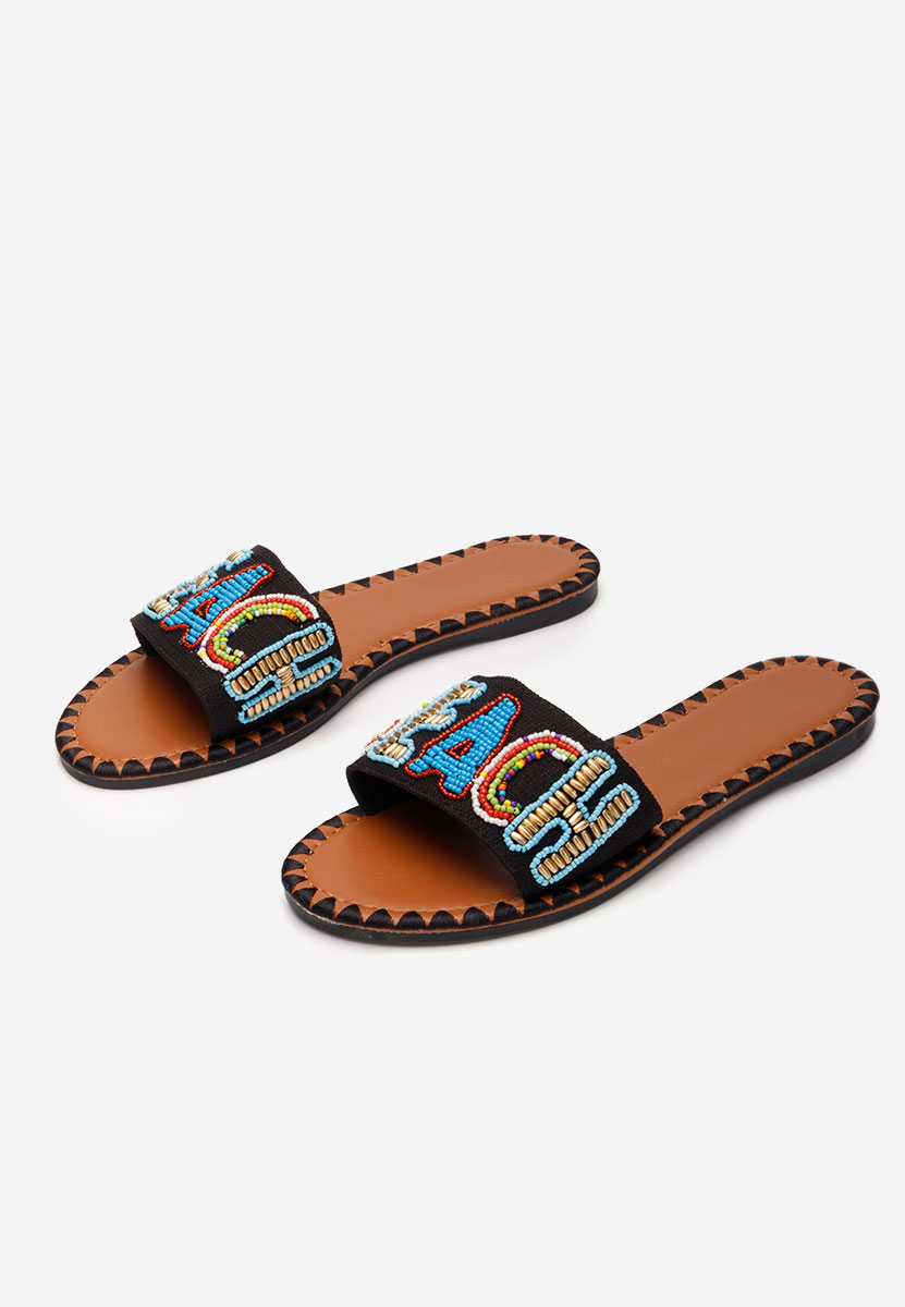 Černé dámské letní pantofle Karianna