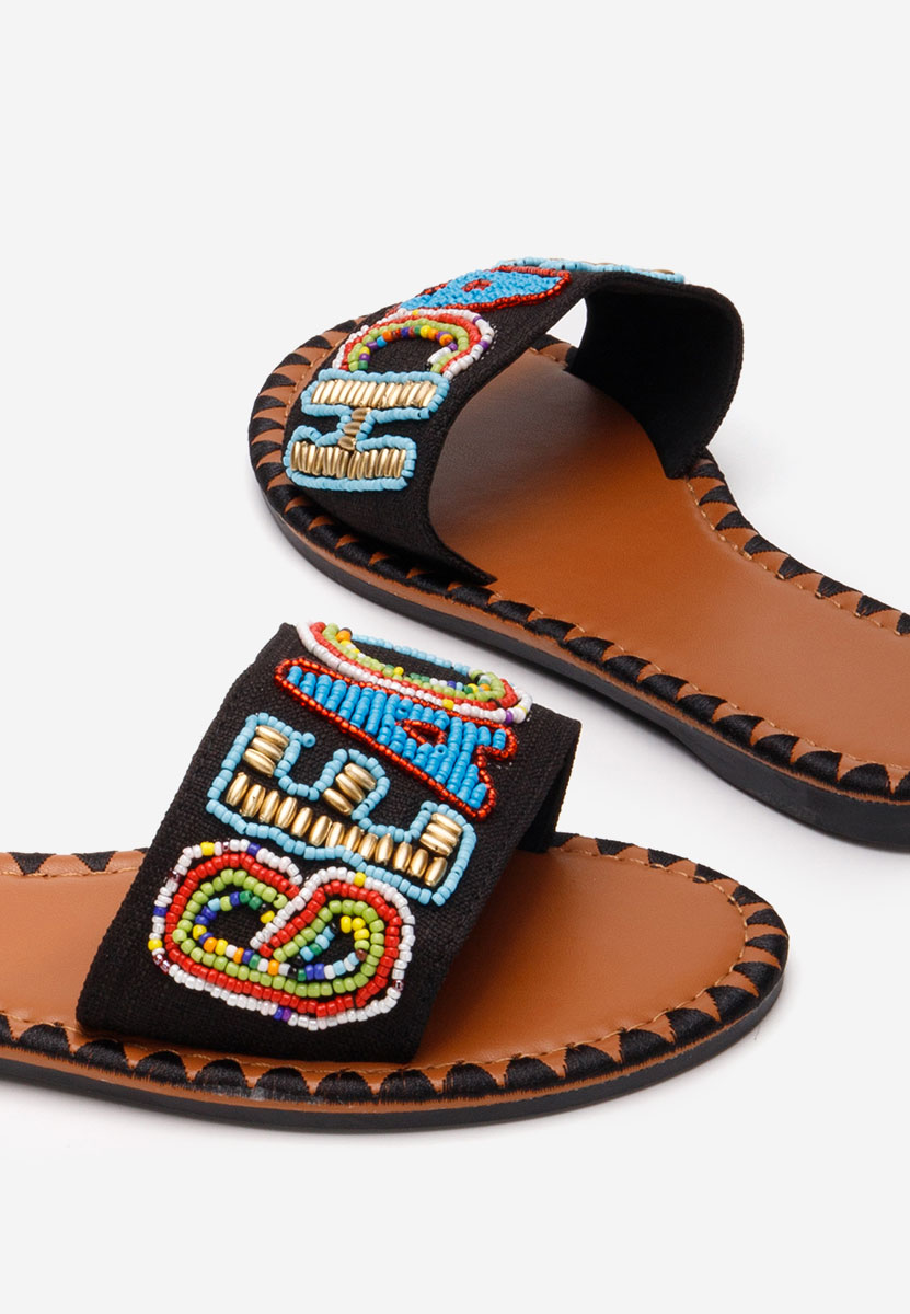 Černé dámské letní pantofle Karianna