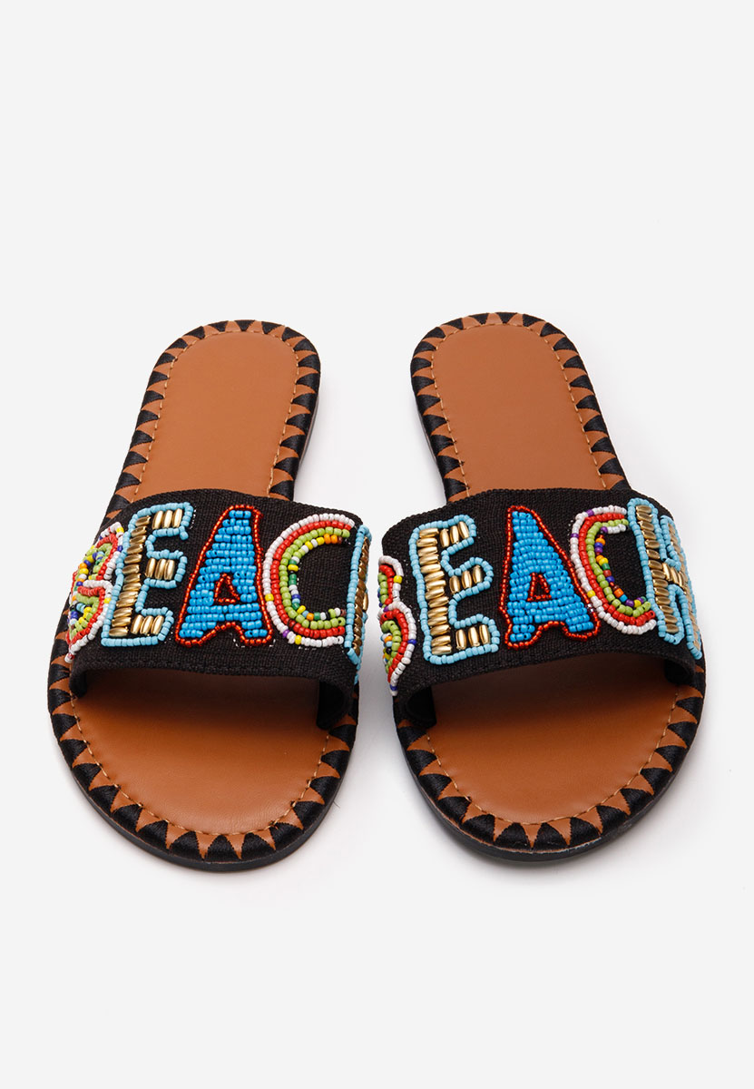 Černé dámské letní pantofle Karianna