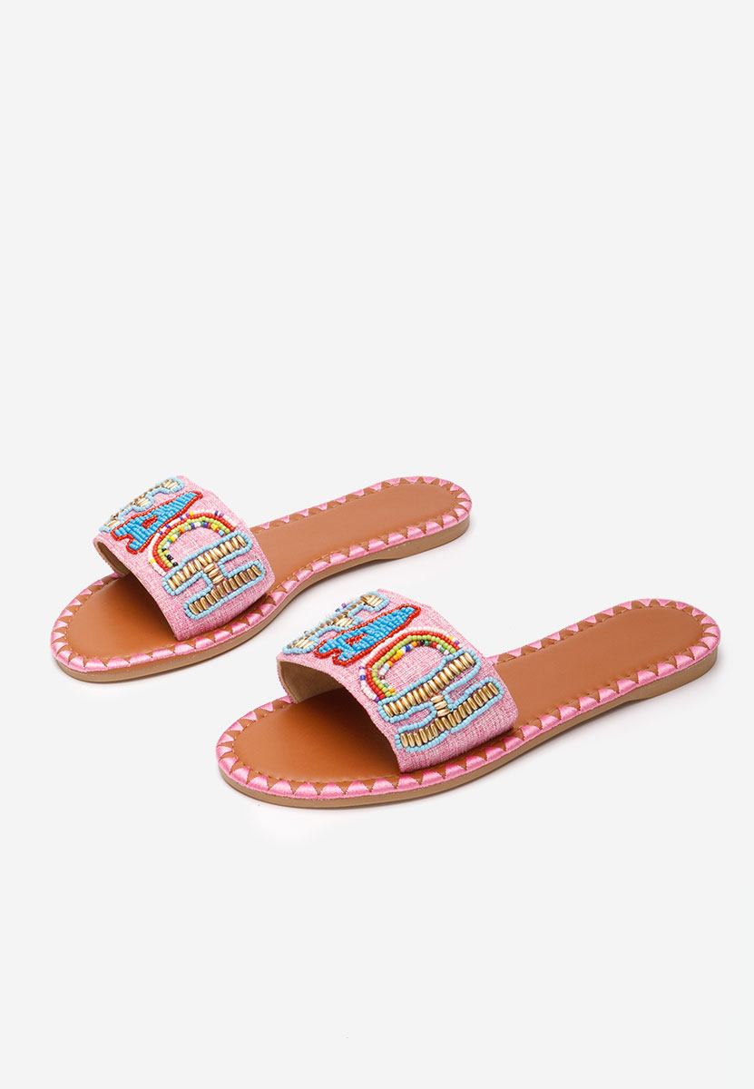 Ružové dámské letní pantofle Karianna