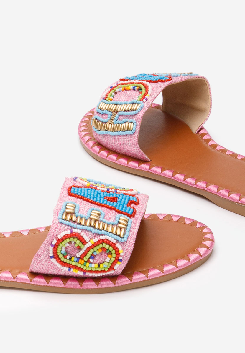 Ružové dámské letní pantofle Karianna