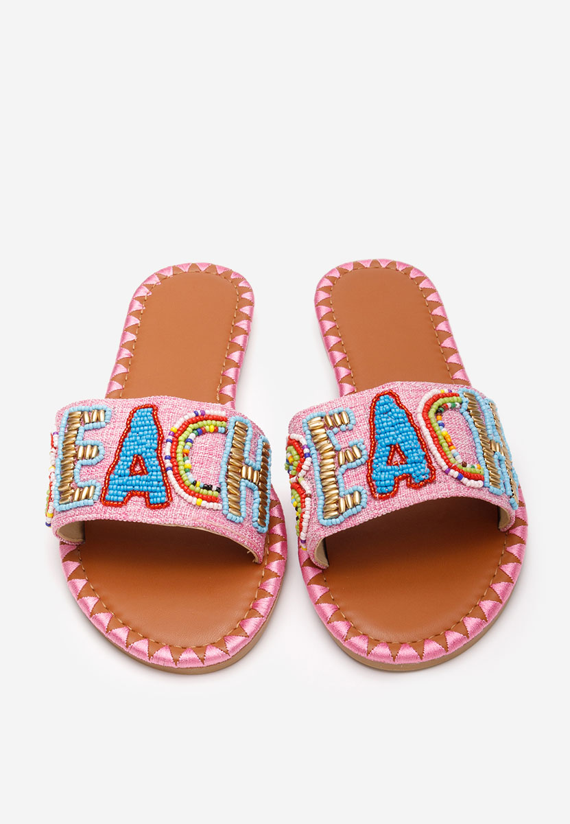 Ružové dámské letní pantofle Karianna