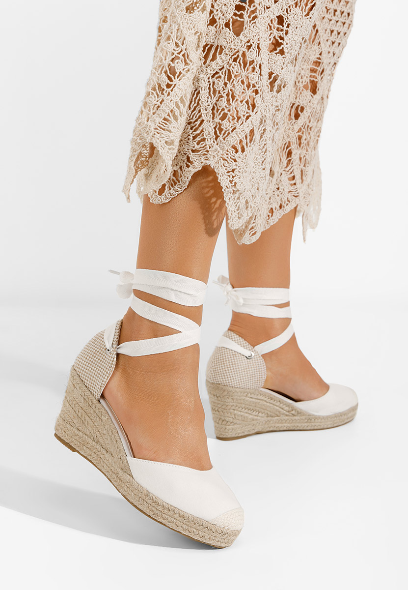 Bílé sandály espadrilky Vilena V2