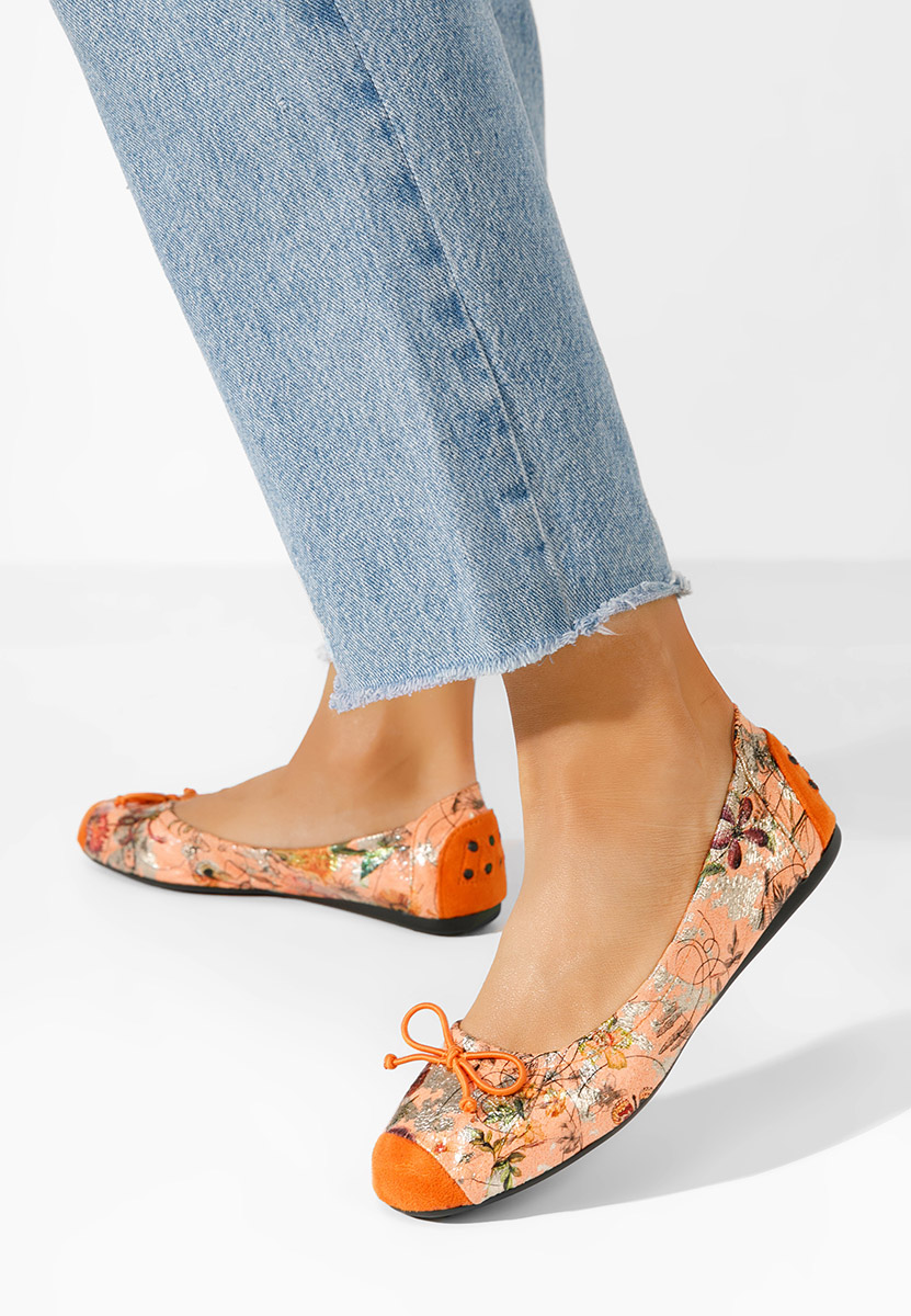 Oranžové dámské baleríny Doriya V2