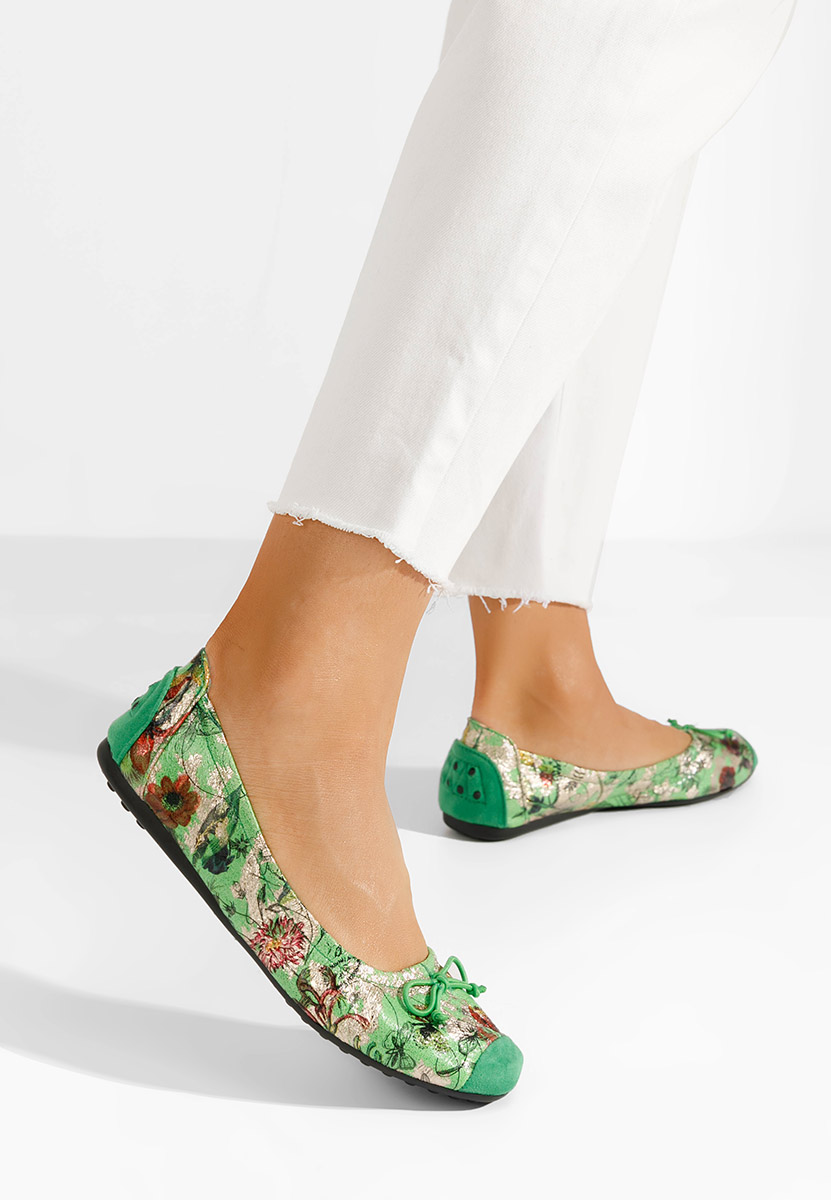 Zelené dámské baleríny Doriya V3