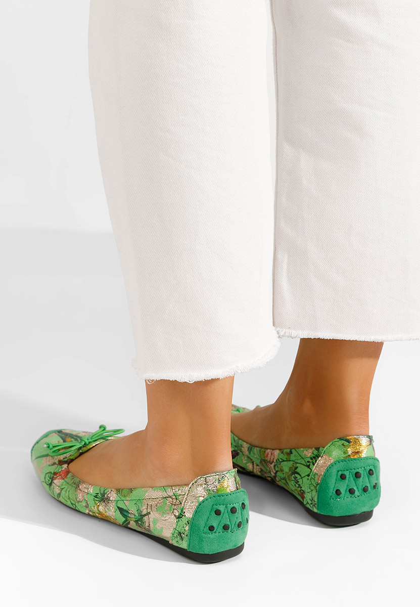 Zelené dámské baleríny Doriya V3
