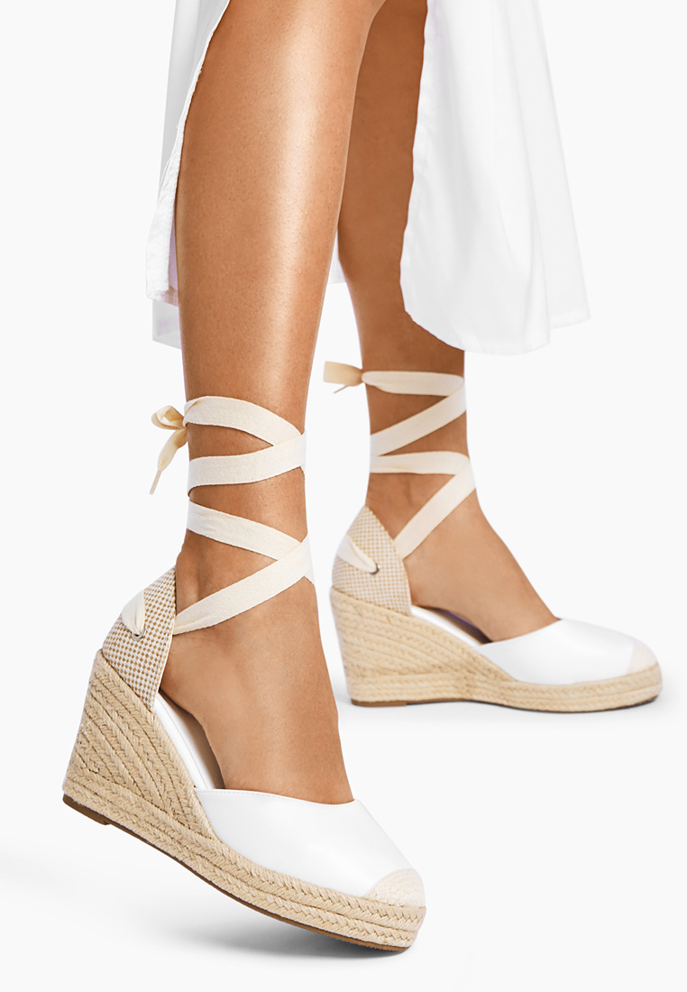 Bílé sandály espadrilky Vilena V2
