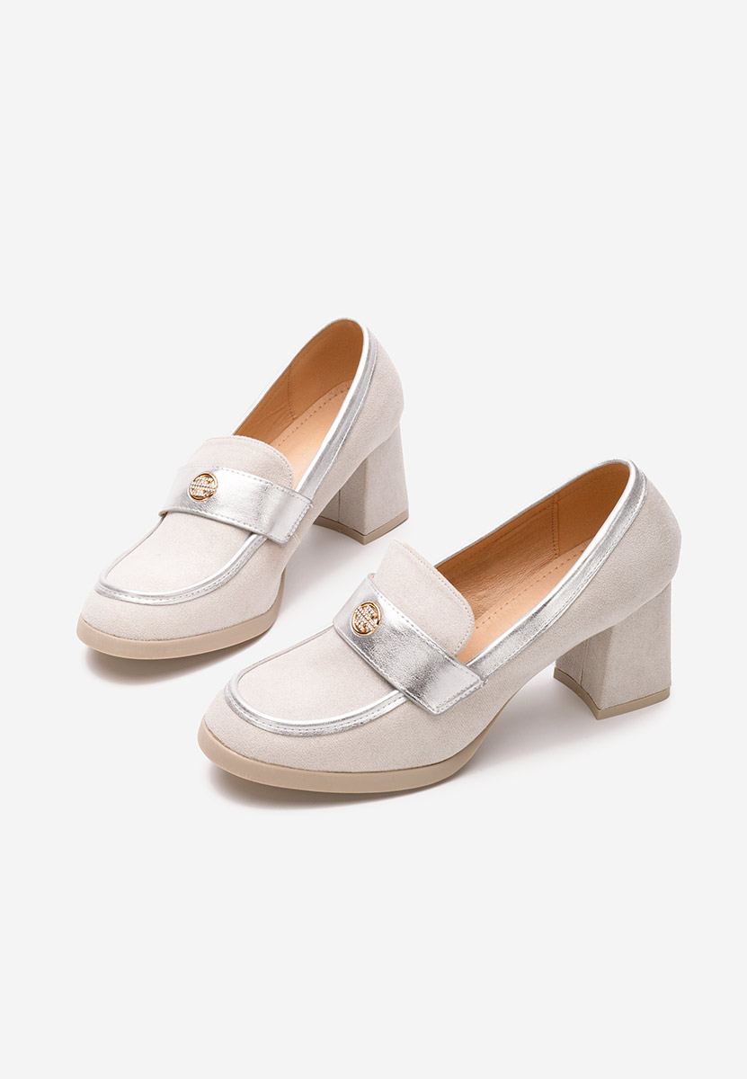 Šedé mokasíny na podpatku Jonsia V2