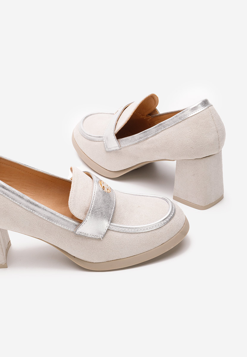 Šedé mokasíny na podpatku Jonsia V2