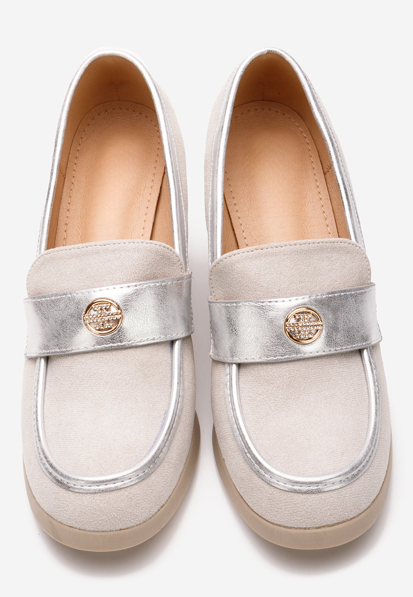 Šedé mokasíny na podpatku Jonsia V2