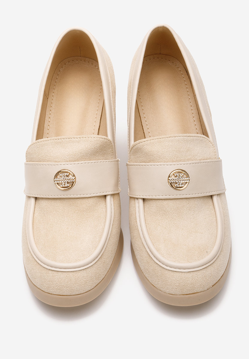 Béžové mokasíny na podpatku Jonsia V2