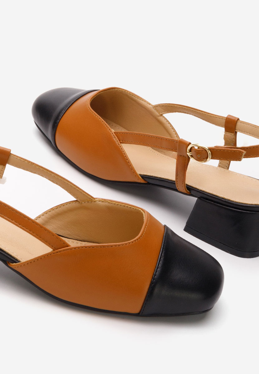 Camelové lodičky s otevřenou pätou Arika