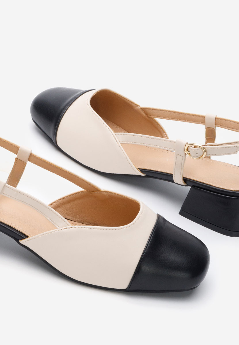 Béžové lodičky s otevřenou pätou Arika