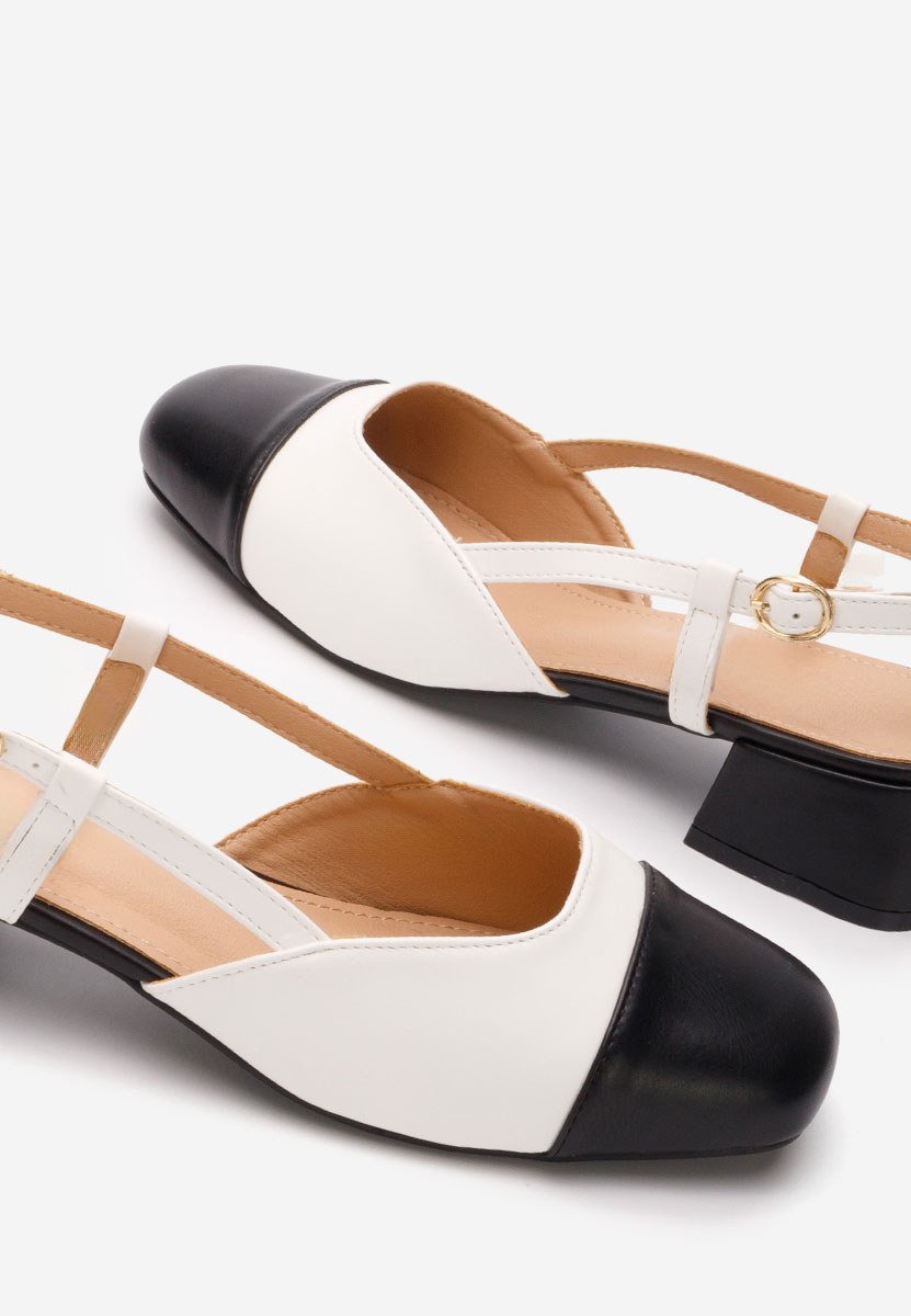 Bílé lodičky s otevřenou pätou Arika