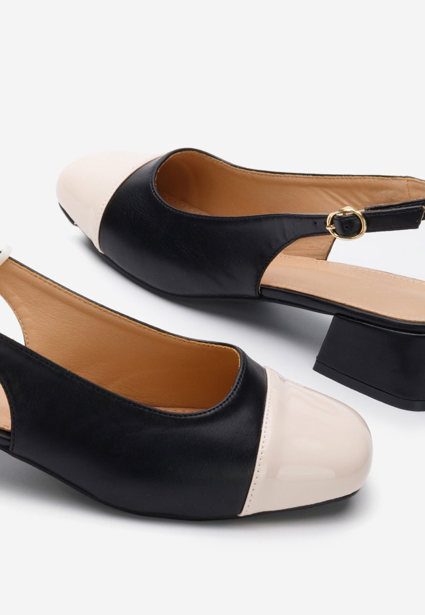 Černé lodičky s otevřenou pätou Charissa V2