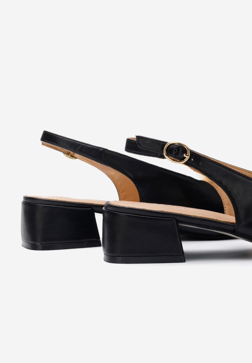 Černé lodičky s otevřenou pätou Charissa V2