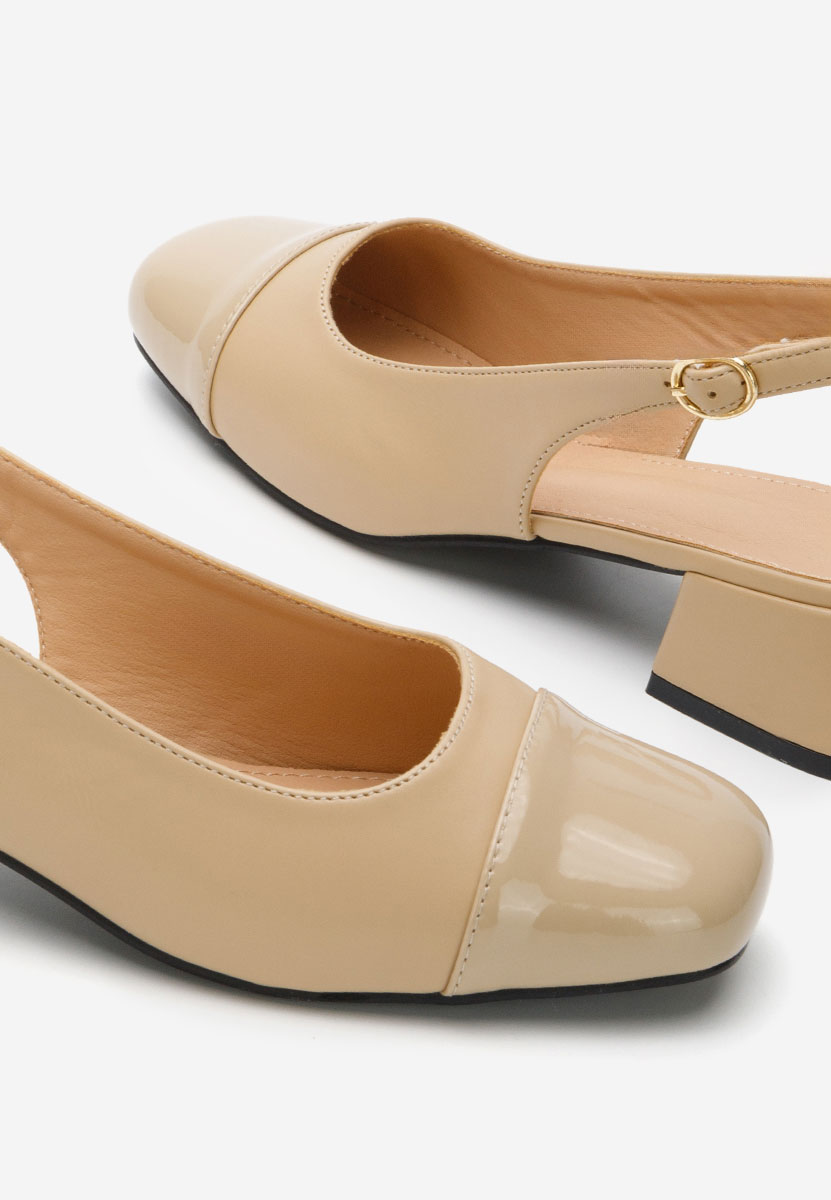 Khaki lodičky s otevřenou pätou Charissa