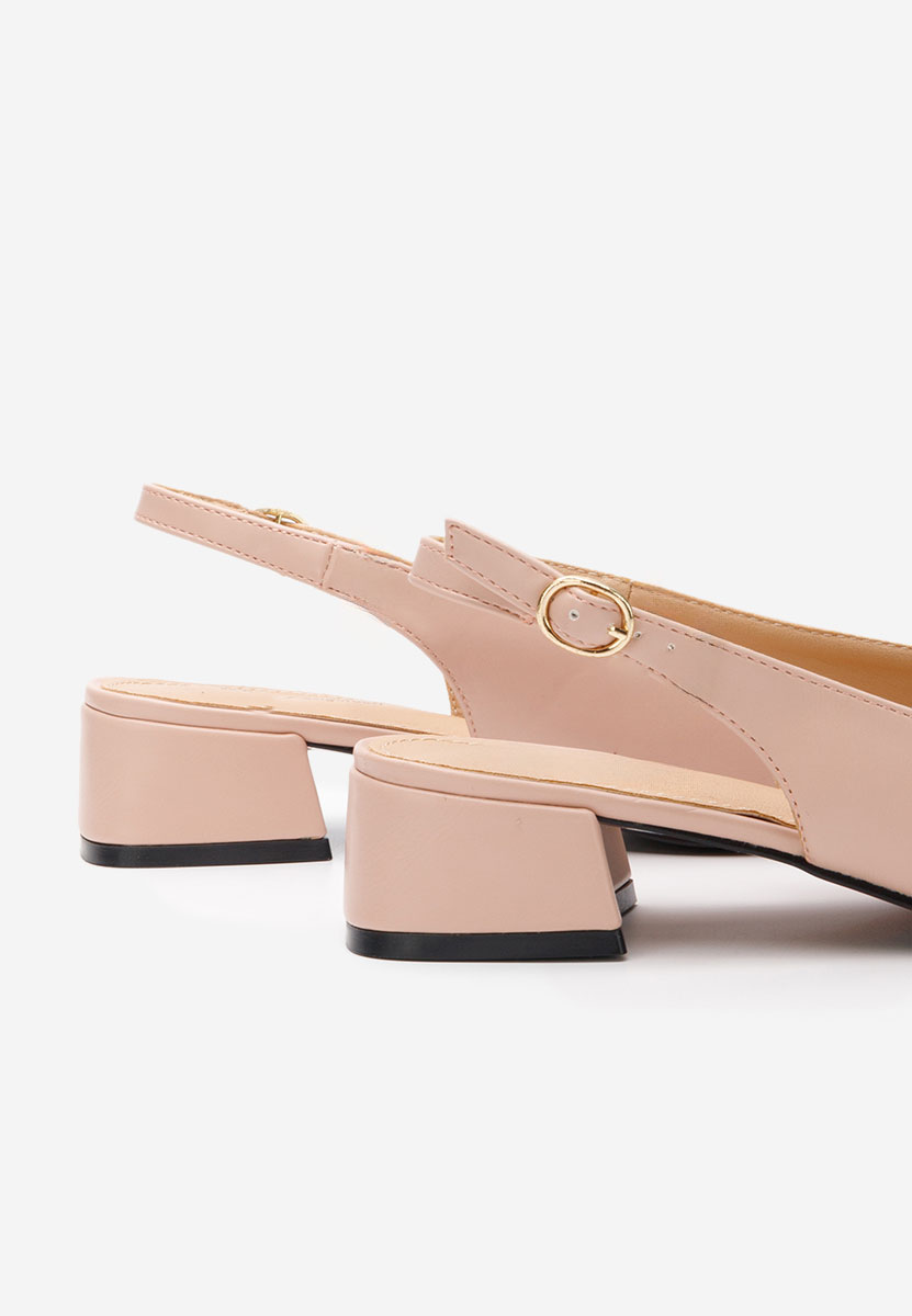 Ružové lodičky s otevřenou pätou Charissa