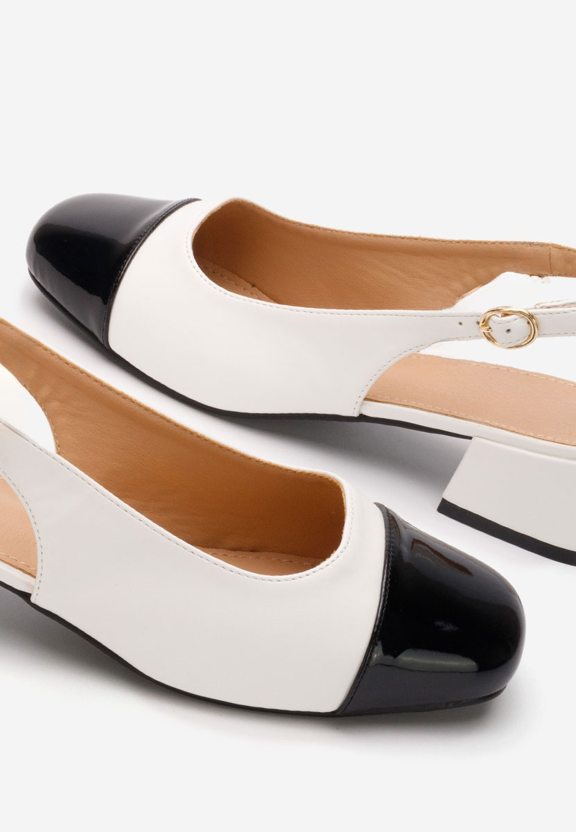 Bílé lodičky s otevřenou pätou Charissa