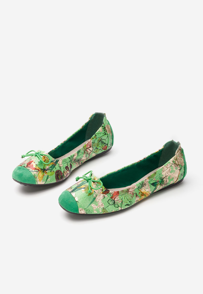 Zelené dámské baleríny Doriya V3