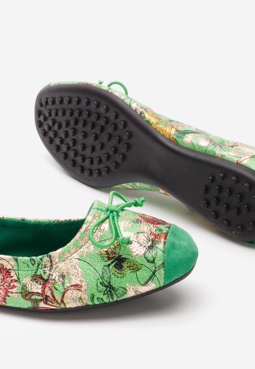 Zelené dámské baleríny Doriya V3