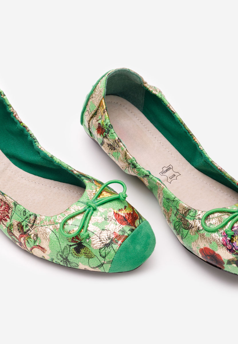 Zelené dámské baleríny Doriya V3