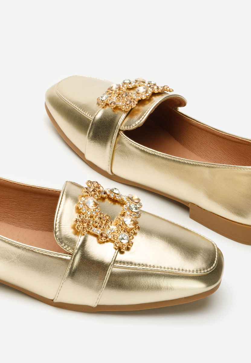 Zlaté mokasíny dámské Abena