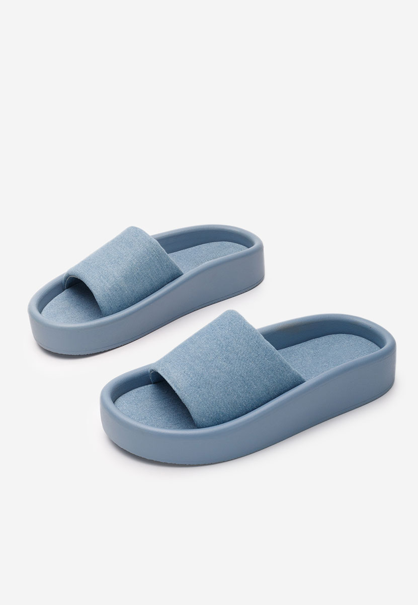 Denim dámské letní pantofle Teneres