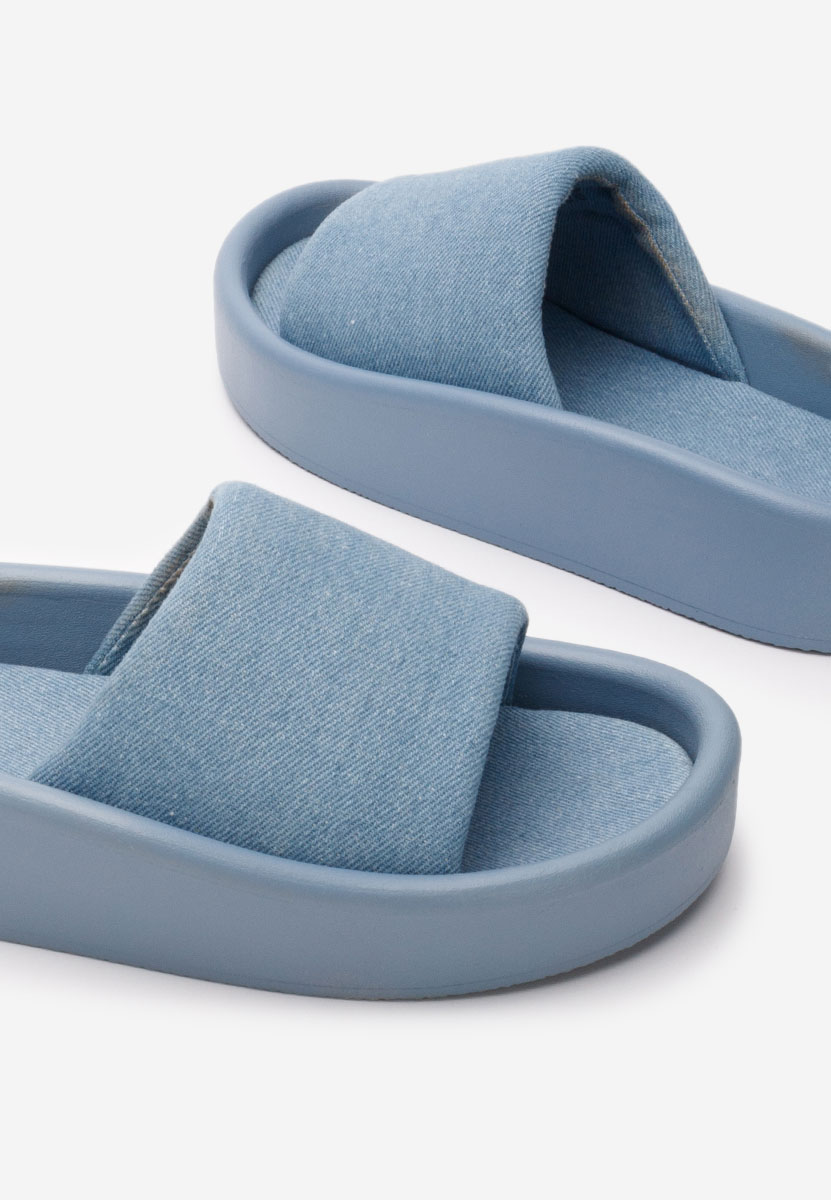 Denim dámské letní pantofle Teneres