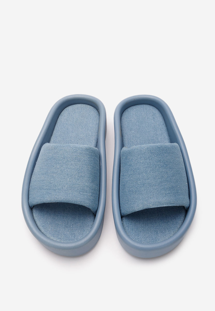 Denim dámské letní pantofle Teneres
