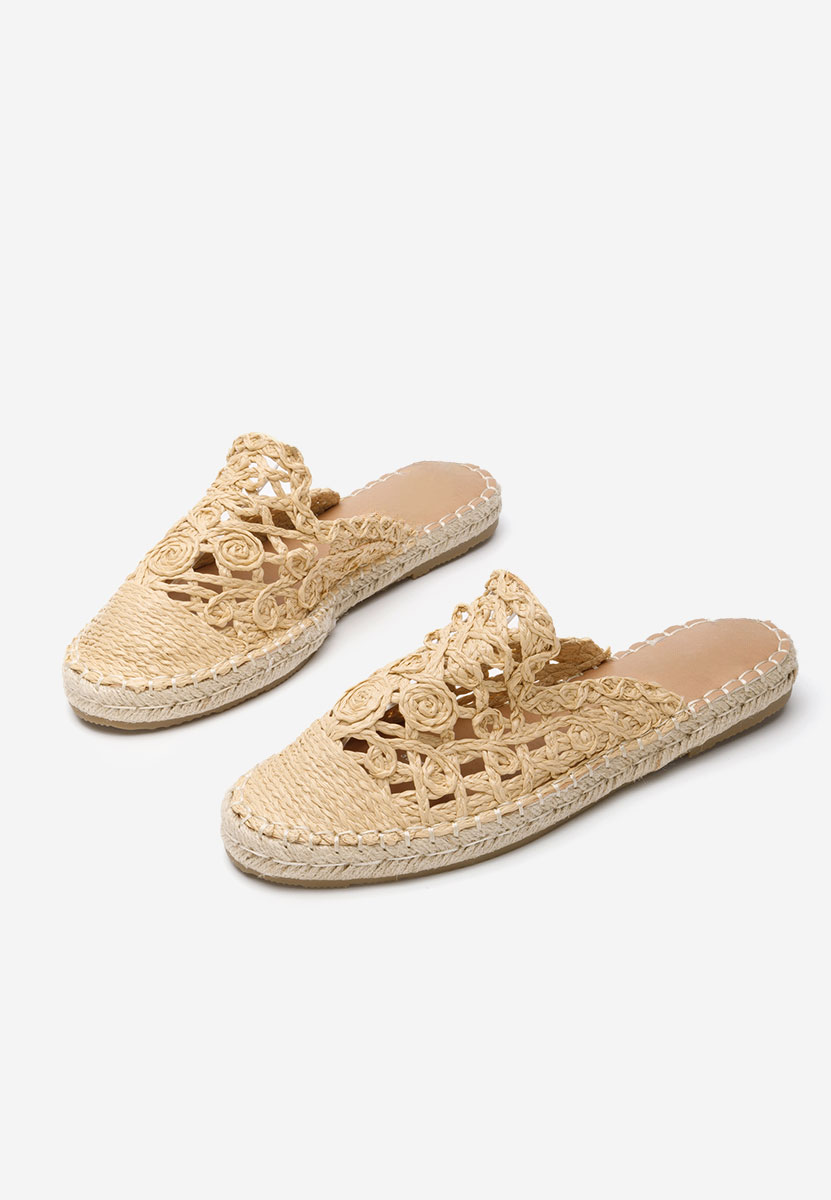 Béžové dámské pantofle Nathaly