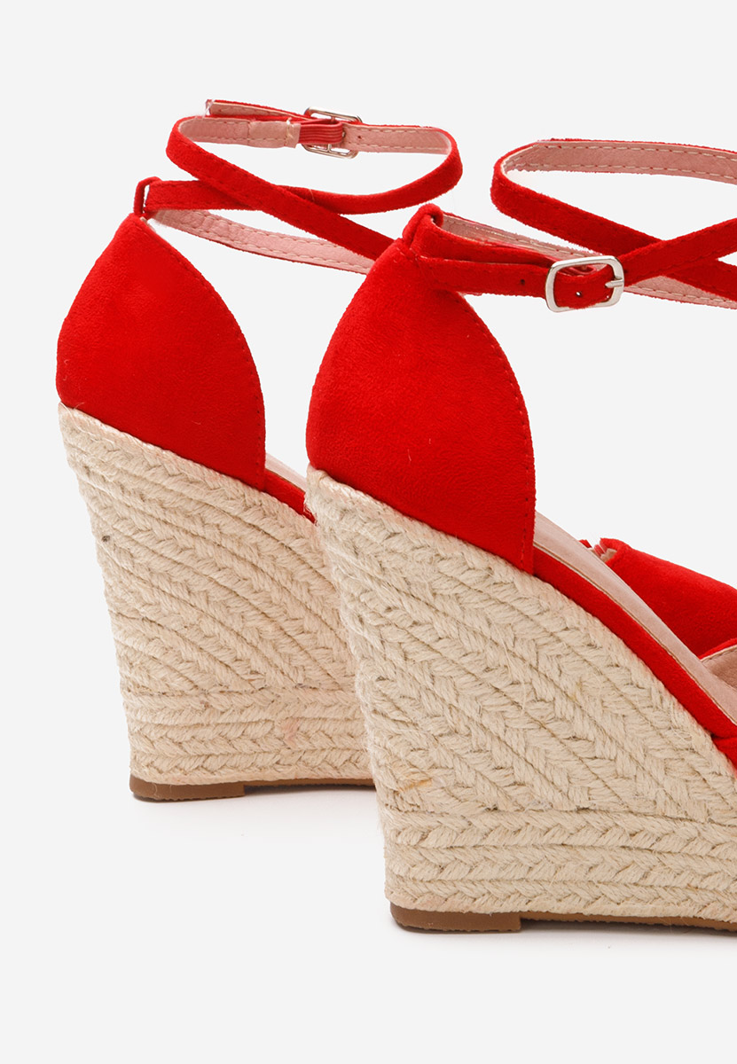 Červené sandály espadrilky Saniza