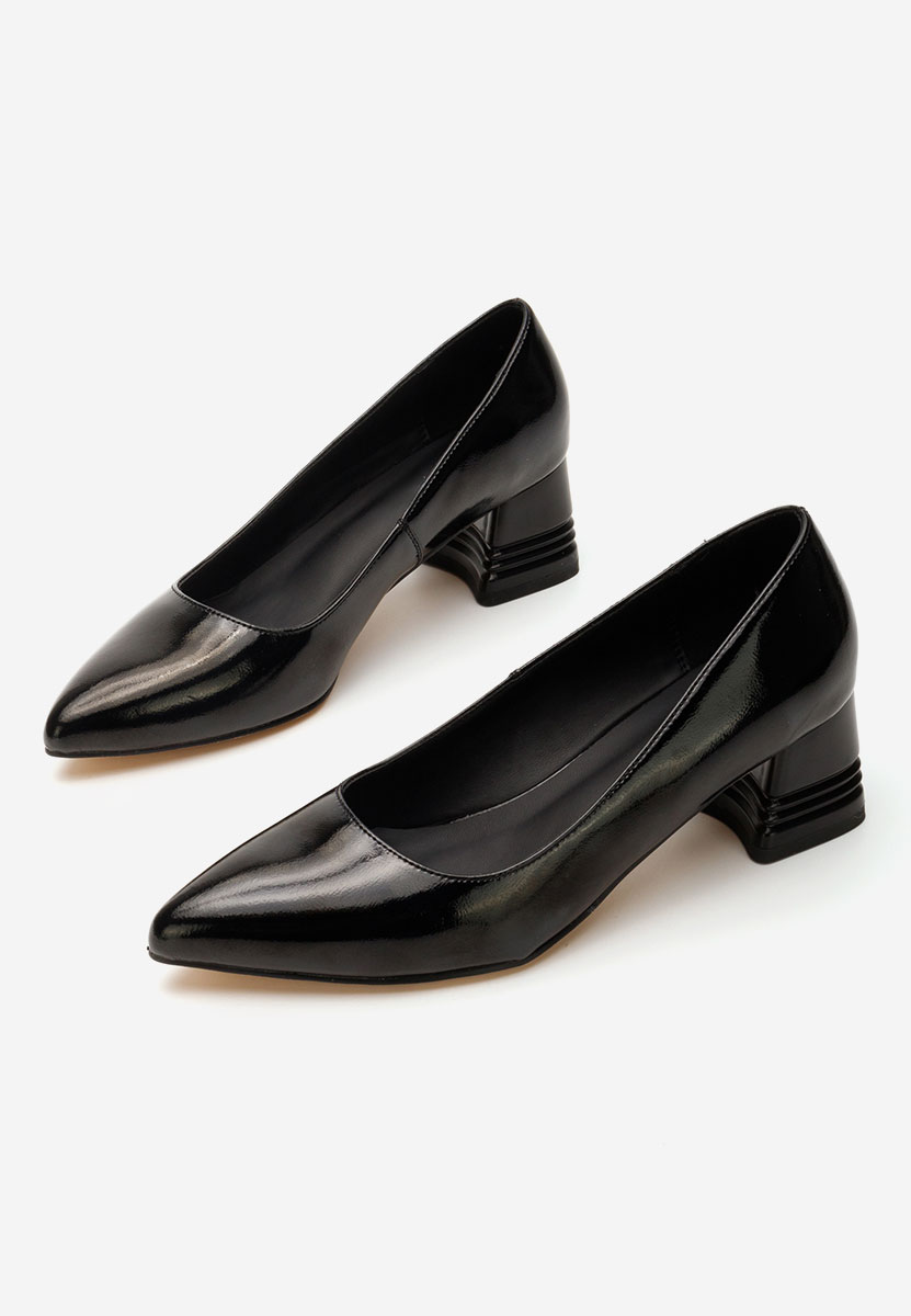 Černé kožené lodičky Fadicia