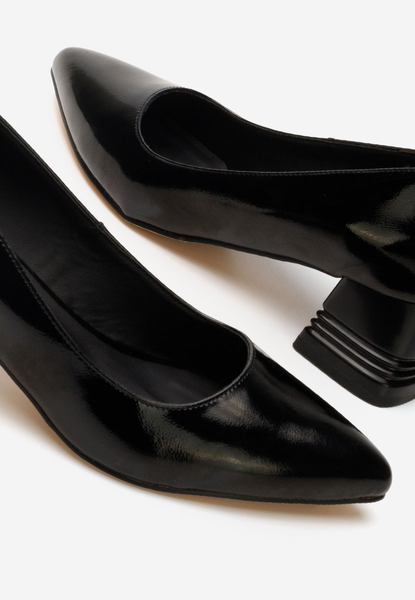 Černé kožené lodičky Fadicia