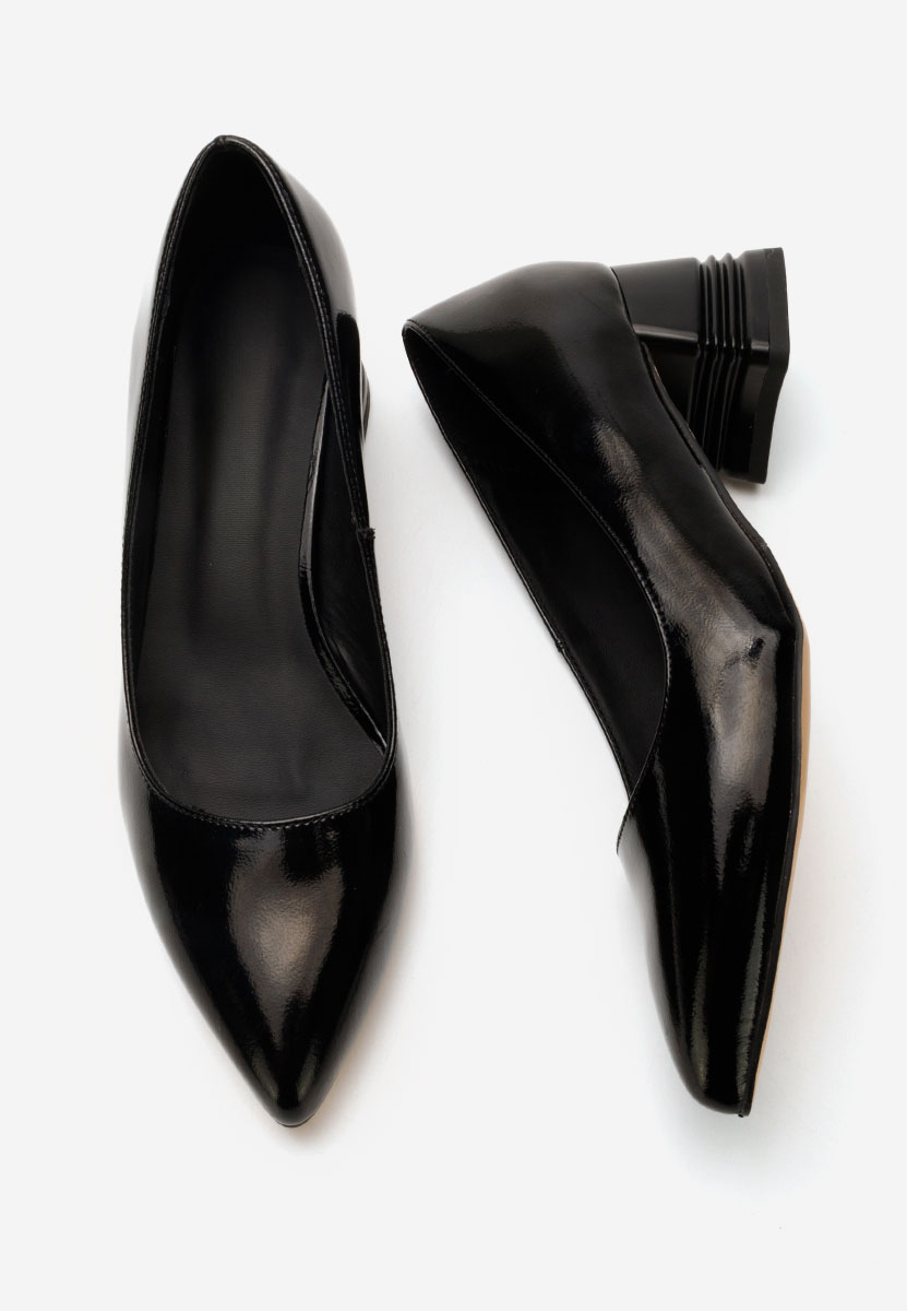 Černé kožené lodičky Fadicia