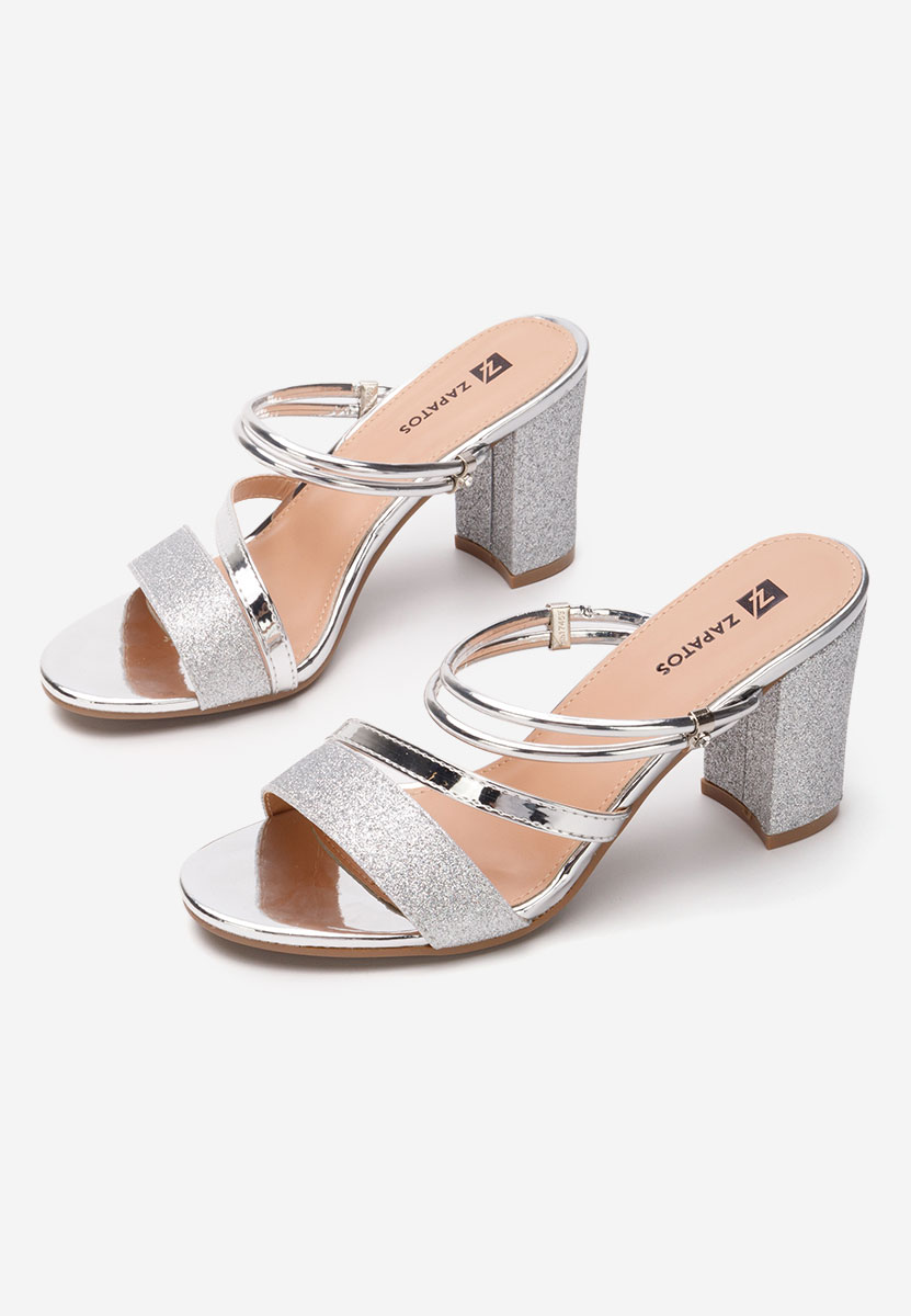 Stribrné elegantní dámské sandály Eniola