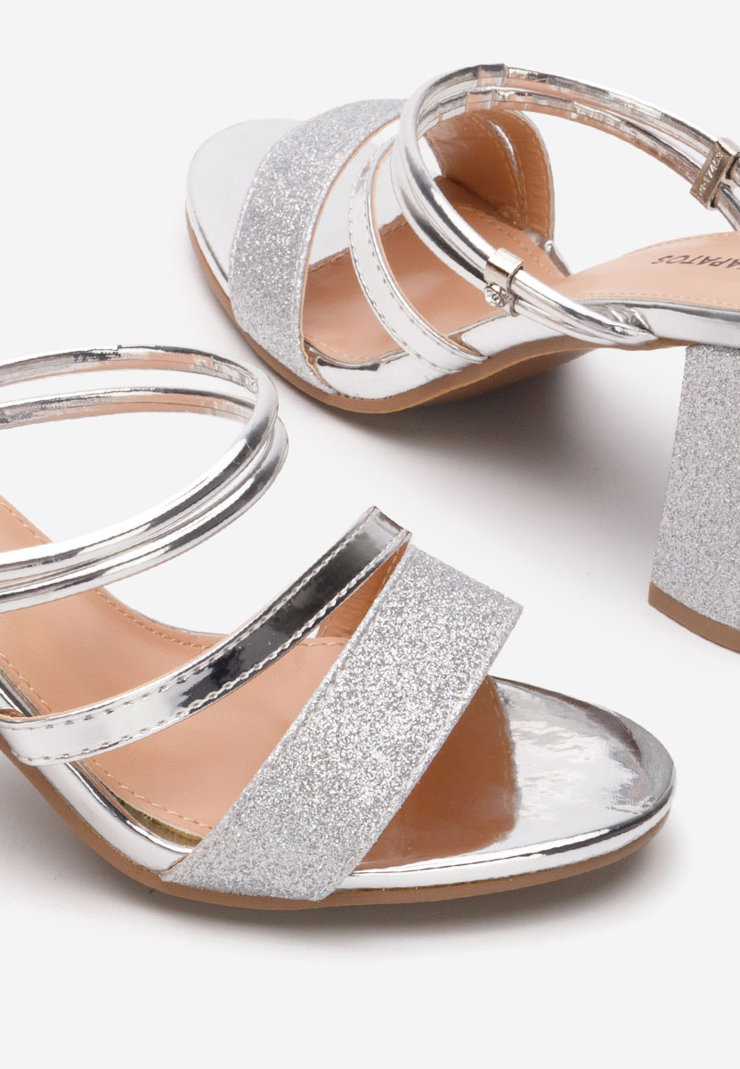 Stribrné elegantní dámské sandály Eniola