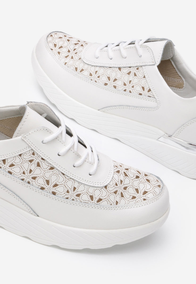 Bílé kožené dámské sneakersy Calyse