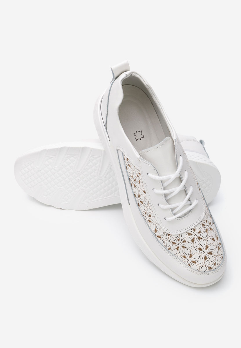 Bílé kožené dámské sneakersy Calyse