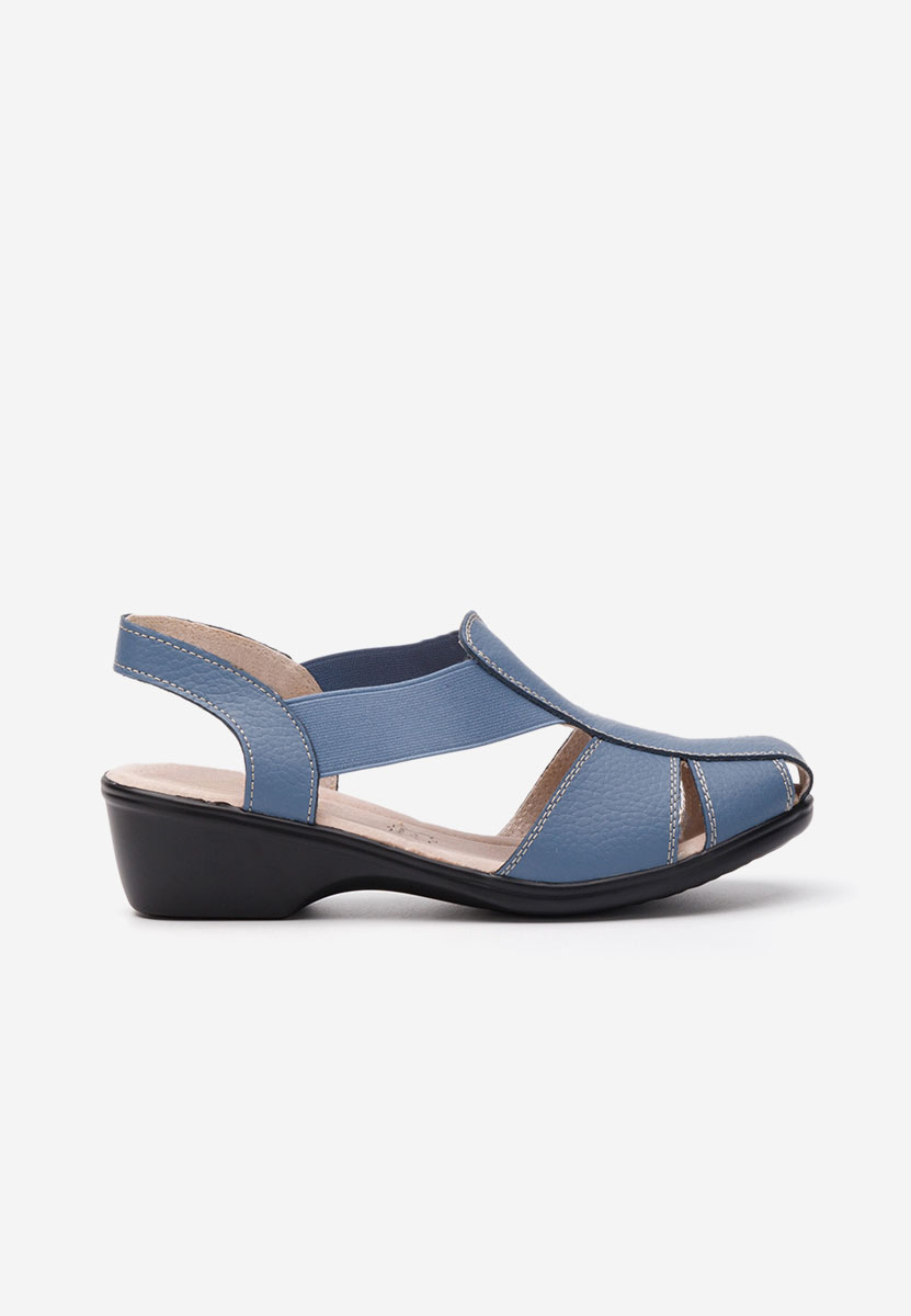 Modré sandály na podpatku Melona V4