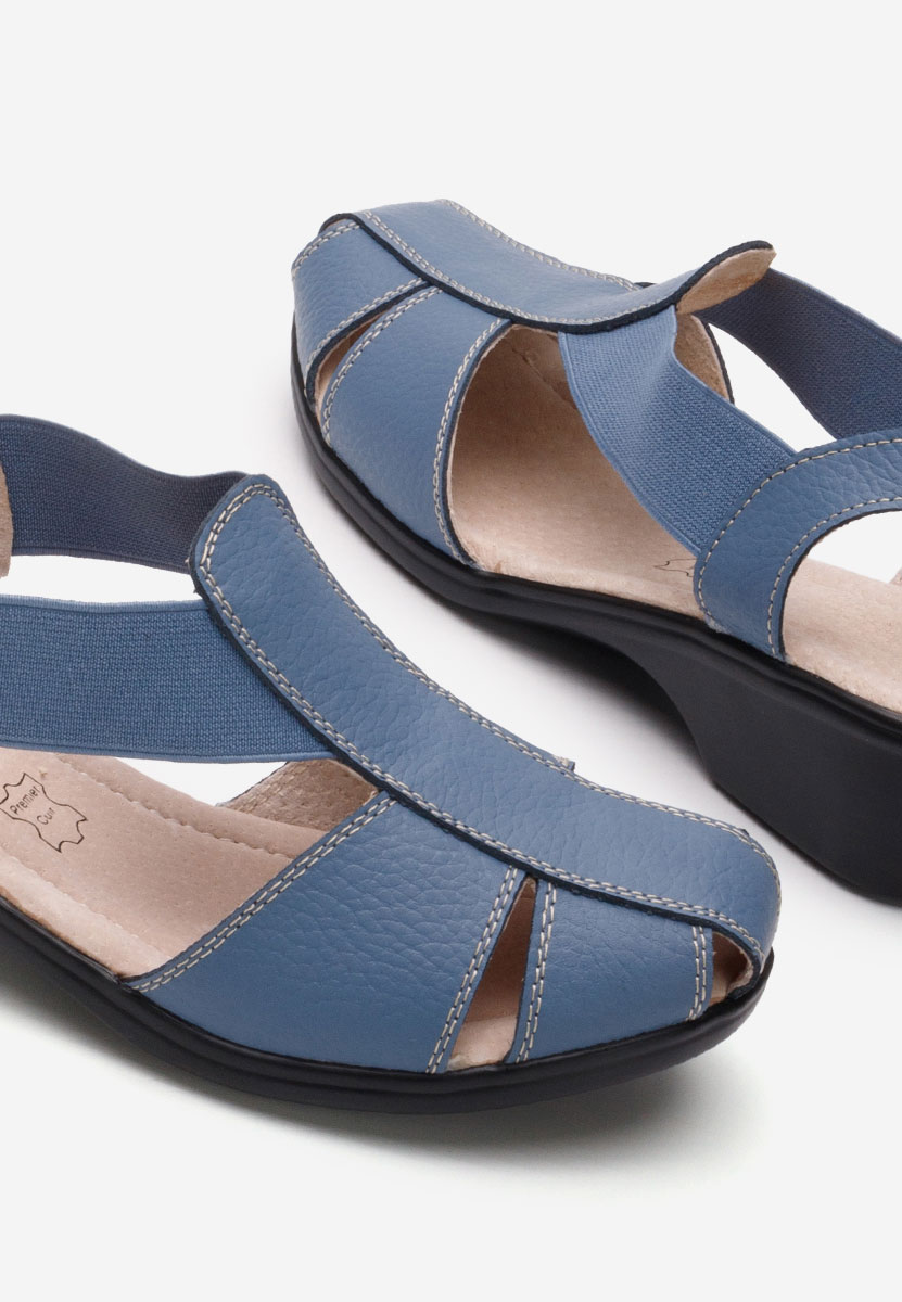 Modré sandály na podpatku Melona V4
