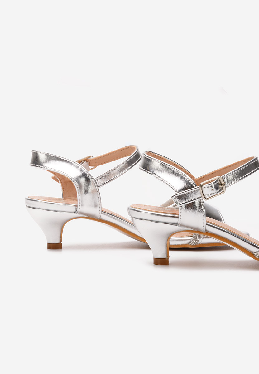 Stribrné dívčí sandály Sassy