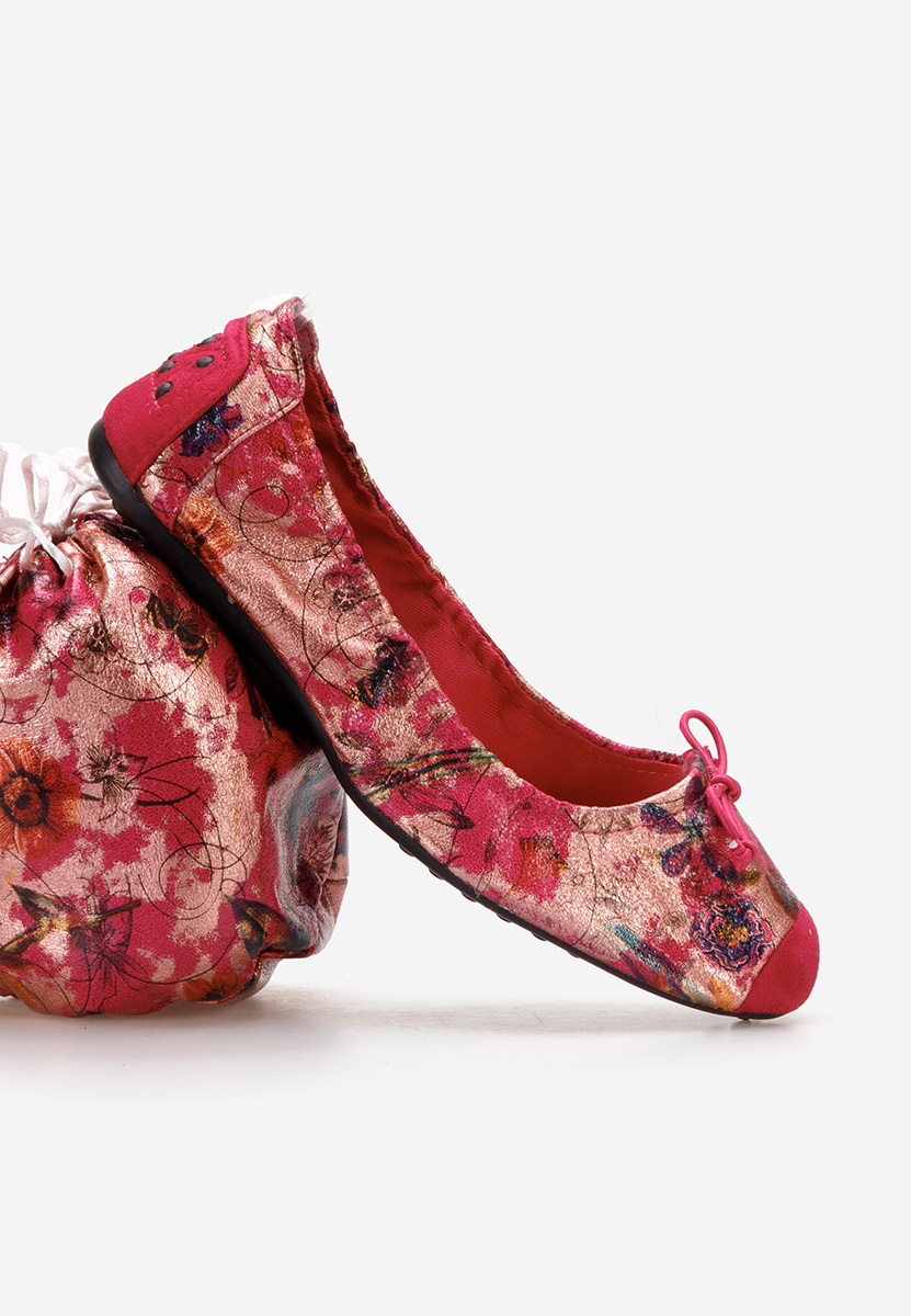 Fuchsiové dámské baleríny Doriya V3