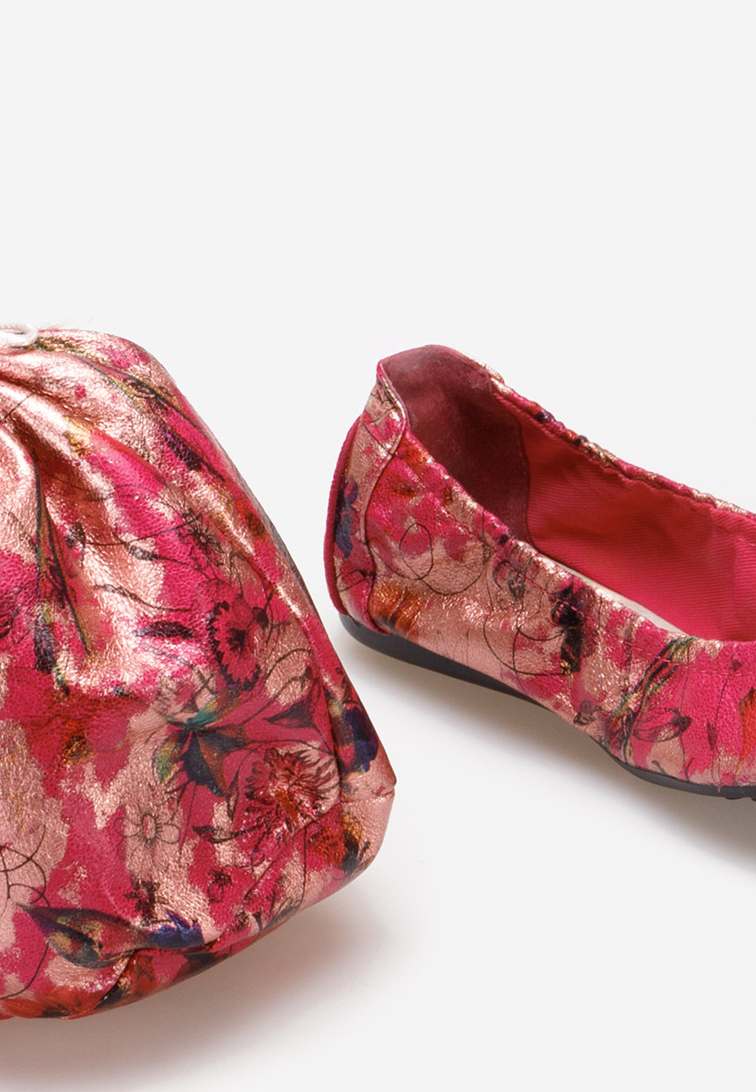 Fuchsiové dámské baleríny Doriya V3