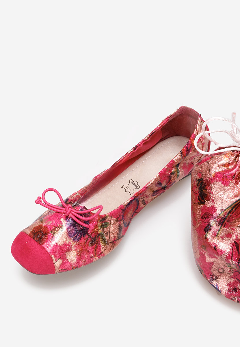 Fuchsiové dámské baleríny Doriya V3