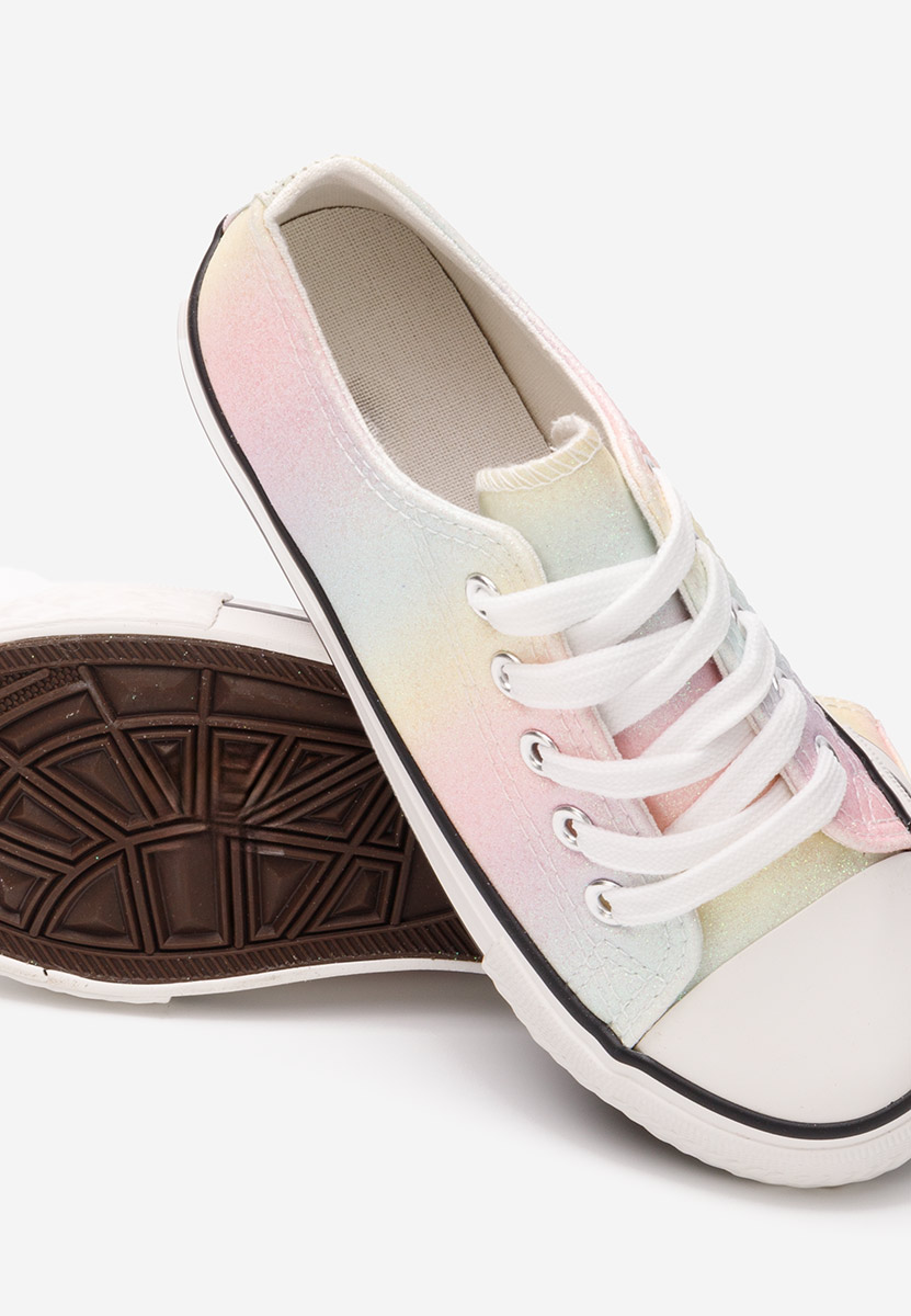 Viacfarebné dívčí plátěné tenisky Corynne