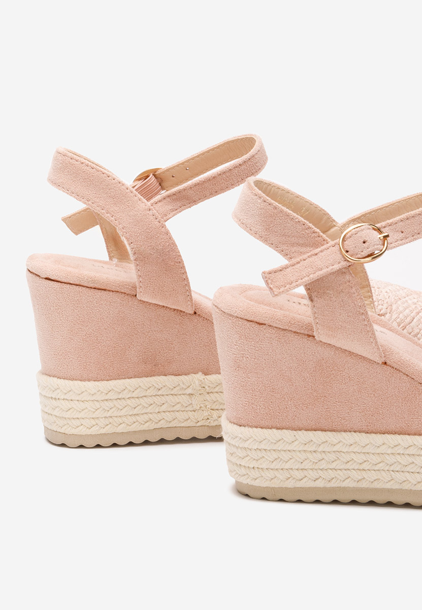 Ružové sandály na klínku Miliana