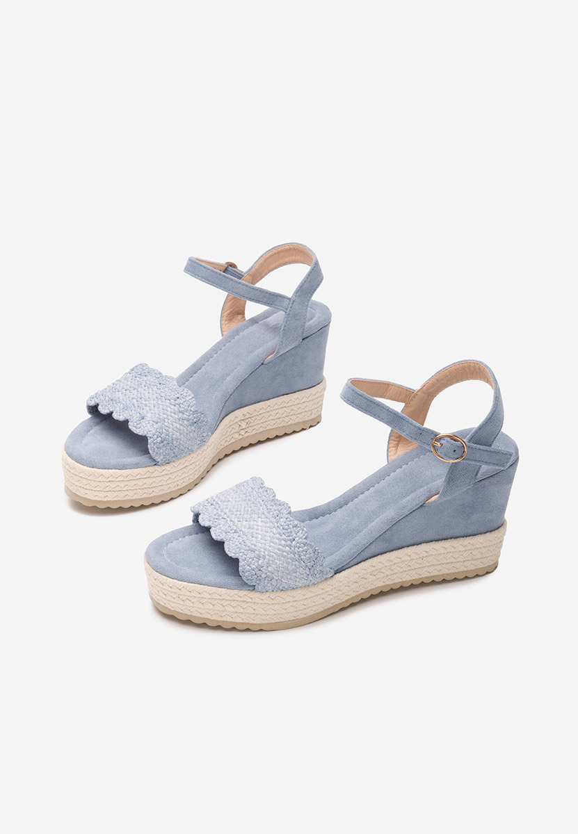 Svetlě modré sandály na klínku Miliana