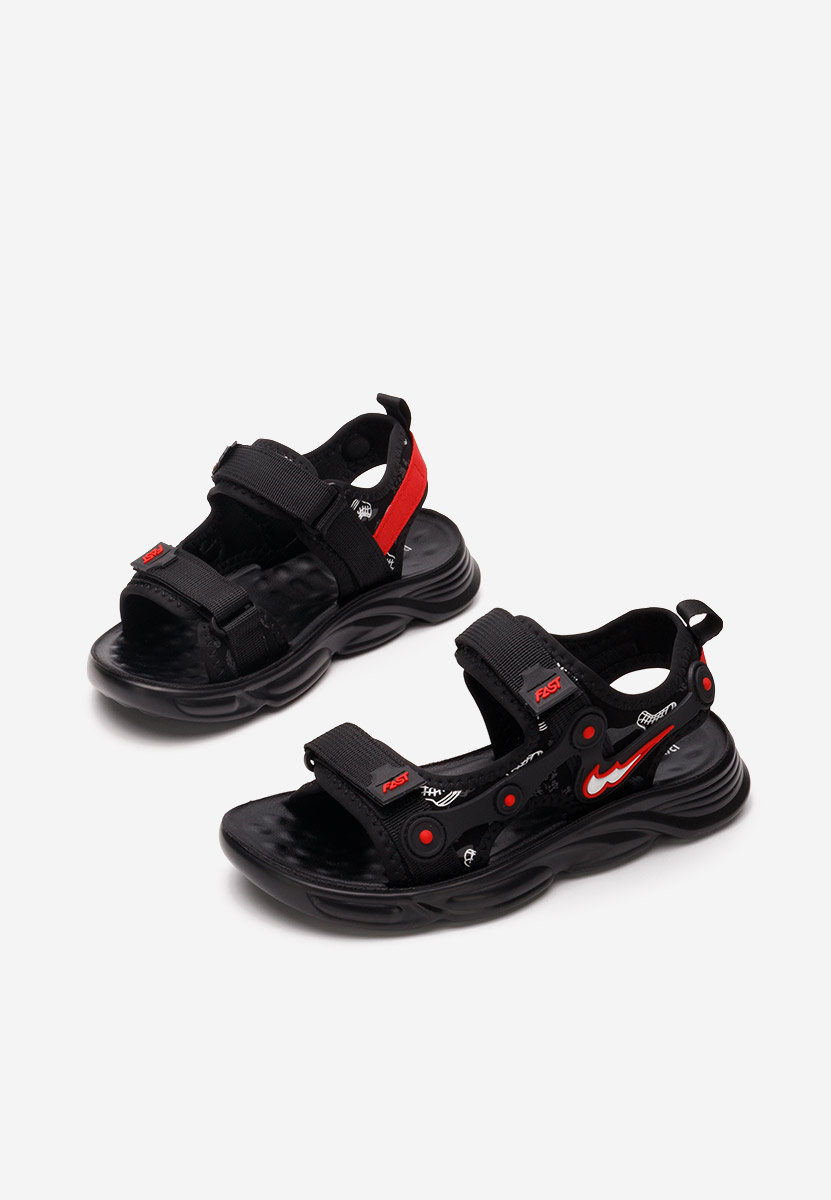 Černé chlapčenské sandály Fabiano