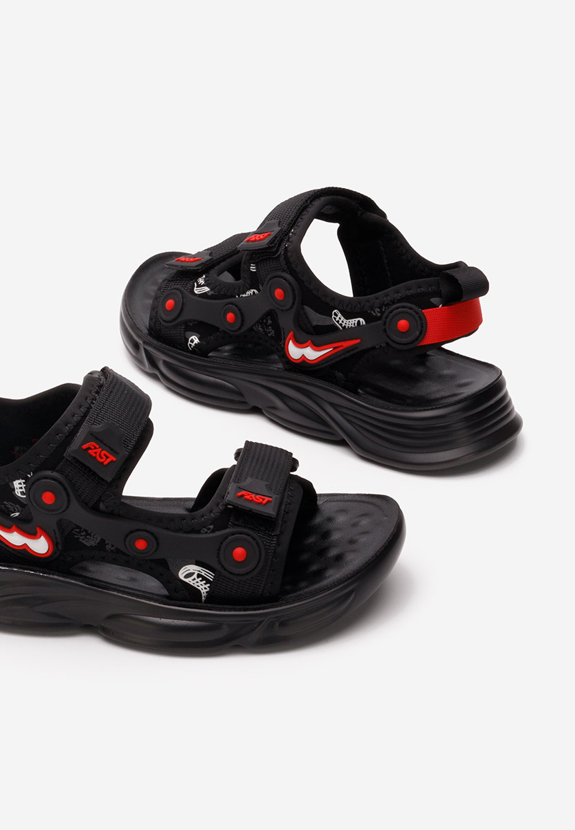 Černé chlapčenské sandály Fabiano